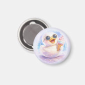 Cute Duck Ice Cream Magnet (Vorderseite/Rückseite)