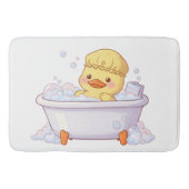 Cute Duck Taking a Bubble Bath Badematte (Vorderseite)
