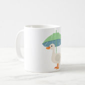 cute duck with umbrella kaffeetasse (Vorderseite Links)