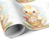 Cute Duckling Easter Egg Party Geschenkpapier (Rolleneckpunkt)