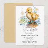 Cute Duckling Gender Neutral Baby Shower Einladung (Vorne/Hinten)