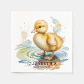 Cute Duckling Gender Neutral Baby Shower Serviette (Vorderseite)