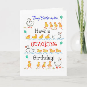 Cute Ducklings Quacking Birthday Karte