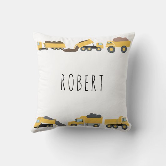 Cute Dump Trucks Construction Trucks Kissen (Rückseite)