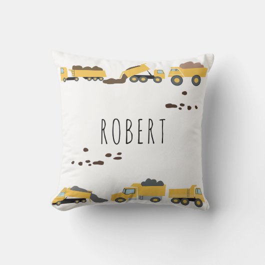 Cute Dump Trucks Construction Trucks Kissen (Vorderseite)
