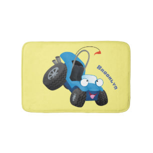 Cute dune buggy off road vehicle cartoon badematte