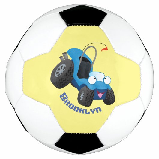 Cute dune buggy off road vehicle cartoon fußball (Vorderseite)