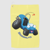 Cute dune buggy off road vehicle cartoon golfhandtuch (Vorderseite)