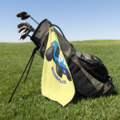 Cute dune buggy off road vehicle cartoon golfhandtuch (Gras)