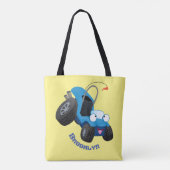 Cute dune buggy off road vehicle cartoon tasche (Rückseite)