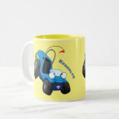 Cute dune buggy off road vehicle cartoon zweifarbige tasse (Vorderseite Links)