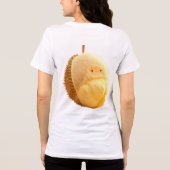 Cute Durian Baby with Soft Spikes and Smiling Face Tri-Blend Shirt (Rückseite)