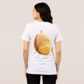 Cute Durian Baby with Soft Spikes and Smiling Face Tri-Blend Shirt (Rückseite voll)