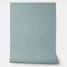 Cute Dusty Teal Blue Linen Look Texture Tapete