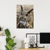 Cute eagle owl poster (Heimbüro)