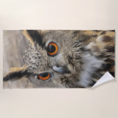 Cute eagle owl strandtuch (Vorderseite)