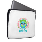 Cute Earth Day Electronics Bag Laptopschutzhülle (Vorne Rechts)