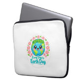 Cute Earth Day Electronics Bag Laptopschutzhülle (Vorderseite Links)