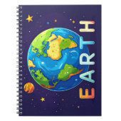 Cute Earth Design – Bildung Notizblock (Vorderseite)