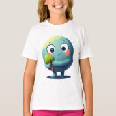 Cute Earth Hugging Tree Eco Love Cartoon Tshirt (Vorderseite)