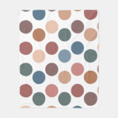 Cute Earth Tones Polka Dots Fleecedecke (Vorderseite)