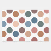 Cute Earth Tones Polka Dots Geschenkpapier Set (Vorderseite 3)