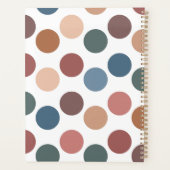 Cute Earth Tones Polka Dots Planer (Rückseite)