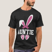 cute Easter aunt auntie bunny rabbit egg family T-Shirt (Vorderseite)