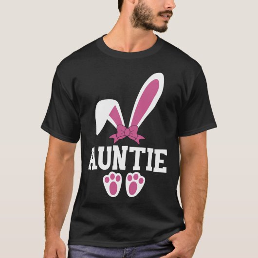 cute Easter aunt auntie bunny rabbit egg family T-Shirt (Vorderseite)