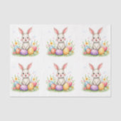Cute Easter Bunny And Eggs Modern Collection Seidenpapier (Vorderseite)