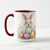 Cute Easter Bunny And Eggs Modern Collection Tasse (Links)