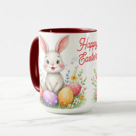 Cute Easter Bunny And Eggs Modern Collection Tasse