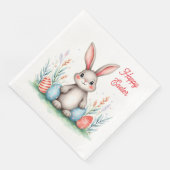 Cute Easter Bunny And Eggs Popular Collection Serviette (Ecke)