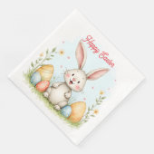 Cute Easter Bunny And Eggs Trendy Collection Serviette (Ecke)