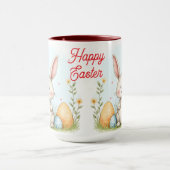 Cute Easter Bunny And Eggs Trendy Collection Tasse (Zentrum)