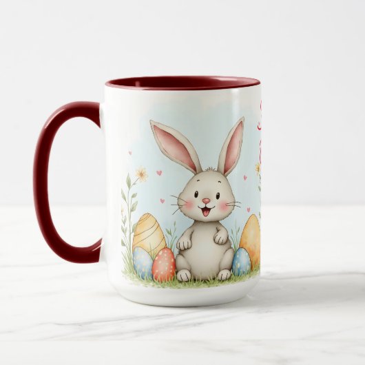 Cute Easter Bunny And Eggs Trendy Collection Tasse (Links)