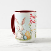 Cute Easter Bunny And Eggs Trendy Collection Tasse (Vorderseite Links)