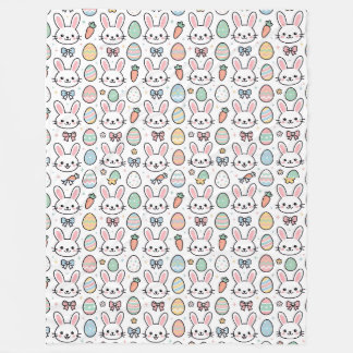 Cute Easter Bunny Baby Blanket Fleecedecke