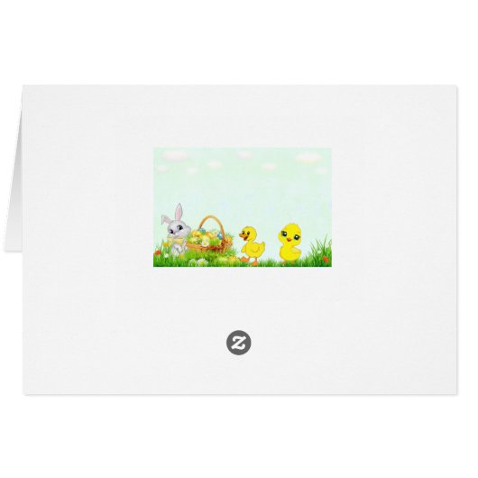 Cute Easter Bunny, Chick & Duckling (Rückseite Horizontal)