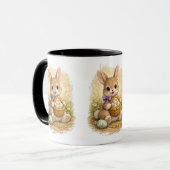 Cute Easter Bunny Coffee Mug – Adorable Bunny Tasse (Vorderseite Links)