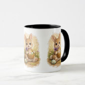 Cute Easter Bunny Coffee Mug – Adorable Bunny Tasse (VorderseiteRechts)