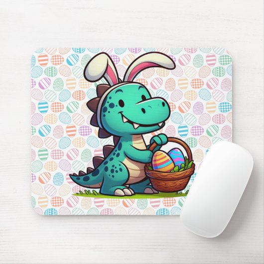 Cute, Easter bunny dinosaur Mouse Pad Mousepad (Mit Mouse)