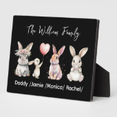 Cute Easter Bunny Family Plaque – Personalized  Fotoplatte (Seite)