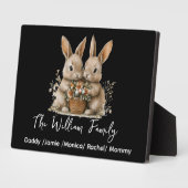 Cute Easter Bunny Family Plaque – Personalized  Fotoplatte (Seite)