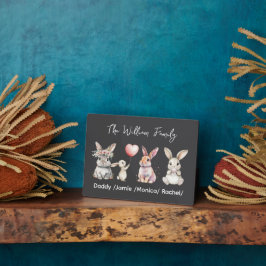 Cute Easter Bunny Family Plaque – Personalized  Fotoplatte