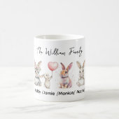 Cute Easter Bunny Family Plaque – Personalized Kaffeetasse (Mittel)