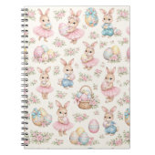Cute Easter Bunny Floral Pattern - Pastel Spring Notizblock (Vorderseite)