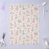 Cute Easter Bunny Floral Pattern - Pastel Spring Seidenpapier (Basteln)