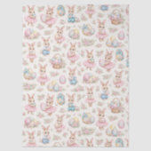 Cute Easter Bunny Floral Pattern - Pastel Spring Seidenpapier (Vorderseite)