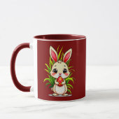 Cute Easter Bunny Holding Egg - caneca Tasse (Links)